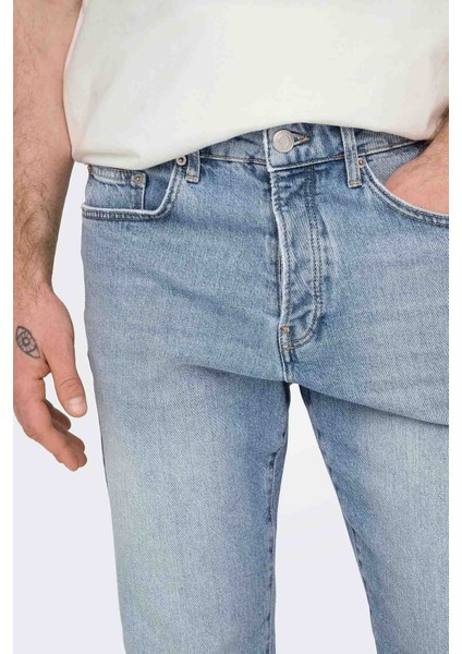 Only&sons Onsyoke Tapered Lb 9684 D Mavi Erkek Pantolon