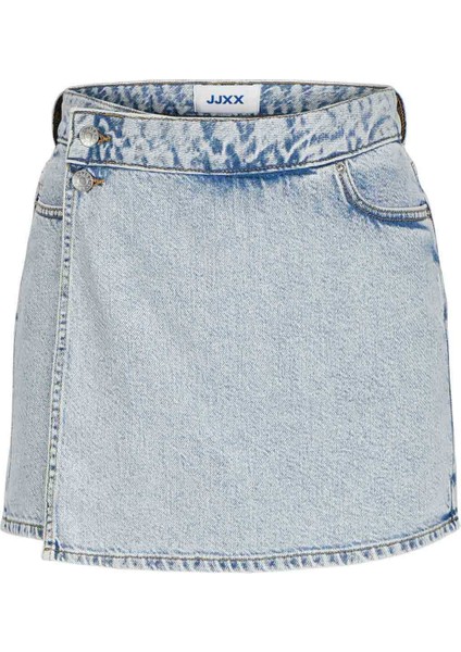 Jjxx JXGRETA HW DENIM SKORT DN Mavi Kadın Şort
