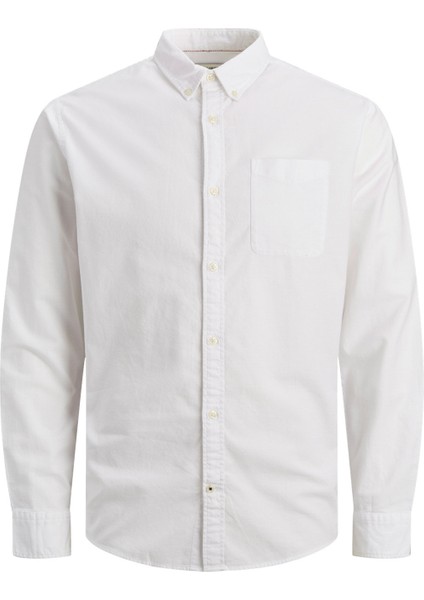 JJEOXFORD SHIRT LS NOOS Beyaz Erkek Gömlek