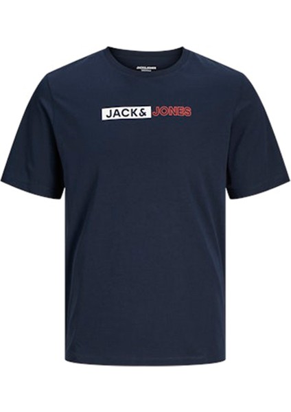 JJECORP LOGO TEE PLAY SS Lacivert Erkek Kısa Kol T-Shirt