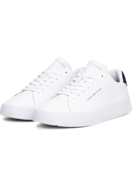 TH COURT LTH DETAIL ESS Beyaz Erkek Sneaker