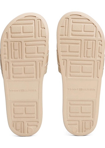 HILFIGER POOLSIDE WITH WE Bej Kadın Terlik
