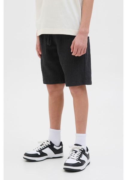 JPSTJAIDEN JJCRINKLE Siyah Erkek Çocuk Şort