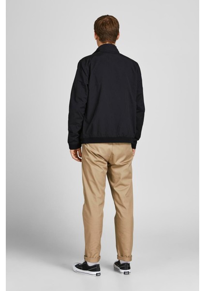 JJERUSH HARRINGTON BOMBER Siyah Erkek Ceket
