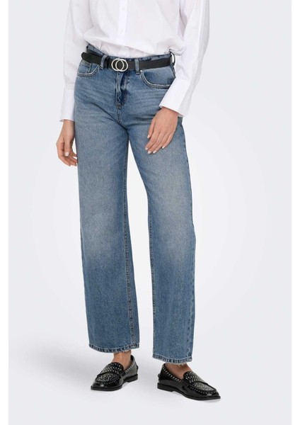 ONLELLA-RILEY MW STRAIGHT Mavi Kadın Jean Pantolon