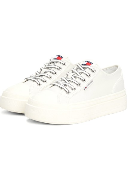 TJW FOXING VULC LC LEATHE KIRIK BEYAZ Kadın Sneaker