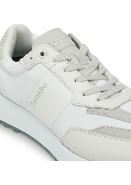 Low Top Lace Up Nylon Wov Beyaz Erkek Sneaker