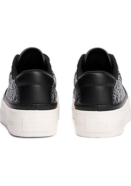Kadın Siyah Vulc Deri Monogram Sneaker