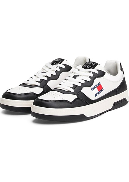 Erkek Deri Siyah Sneaker