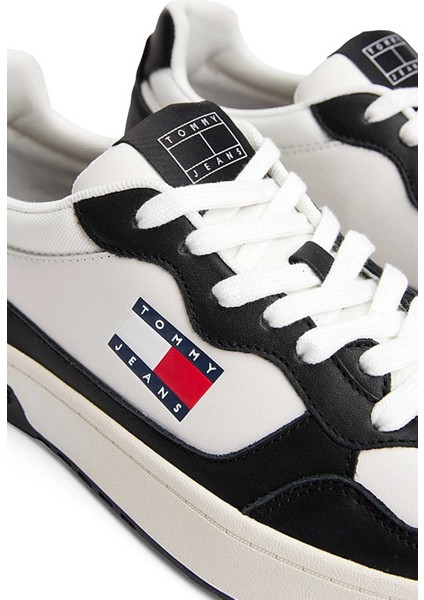 Erkek Deri Siyah Sneaker