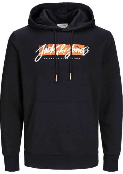 Jjtıley Sweat Hood Ln Siyah Erkek Sweatshirt