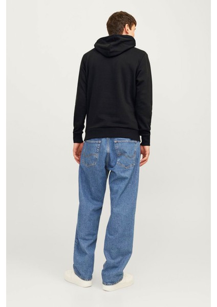 Jjtıley Sweat Hood Ln Siyah Erkek Sweatshirt