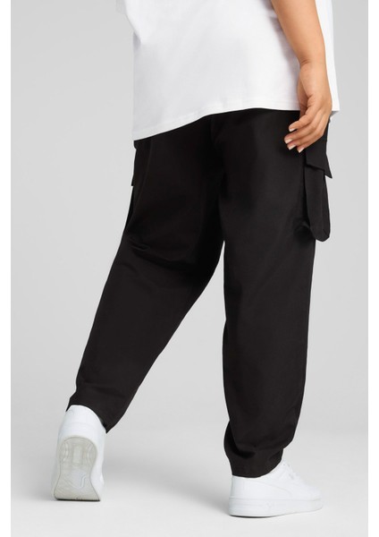 ESS No. 1 Logo Woven Carg Siyah Kadın Eşofman Altı