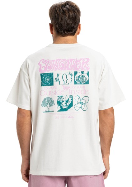 HW OUTSIDE INSIDE SS Beyaz Erkek Kısa Kol T-Shirt