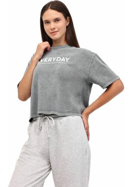 Wl Freya 11SY790 5pr Gri Kadın Kısa Kol T-Shirt