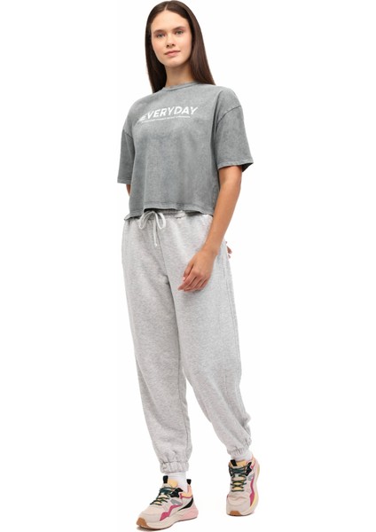 Wl Freya 11SY790 5pr Gri Kadın Kısa Kol T-Shirt