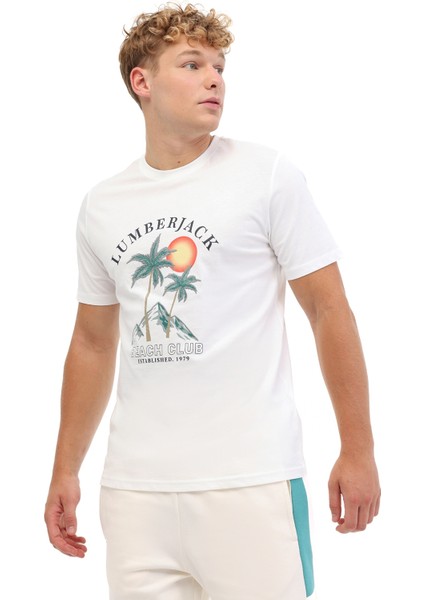 ml Jacop 11HL107 5pr Beyaz Erkek Kısa Kol T-Shirt