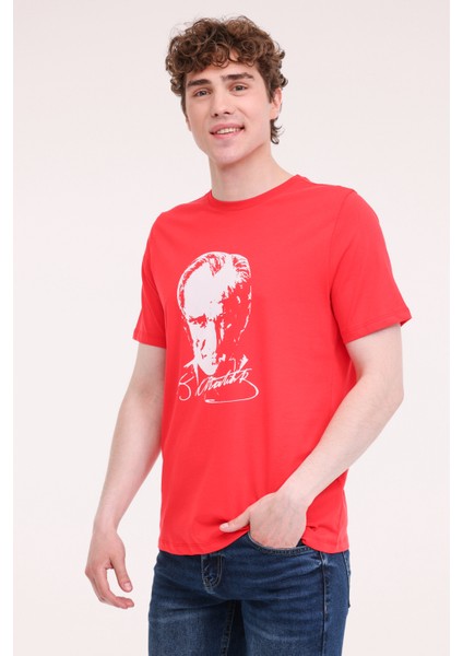 UL 11ATA-Y51 5FX Kırmızı Unisex Kısa Kol T-Shirt