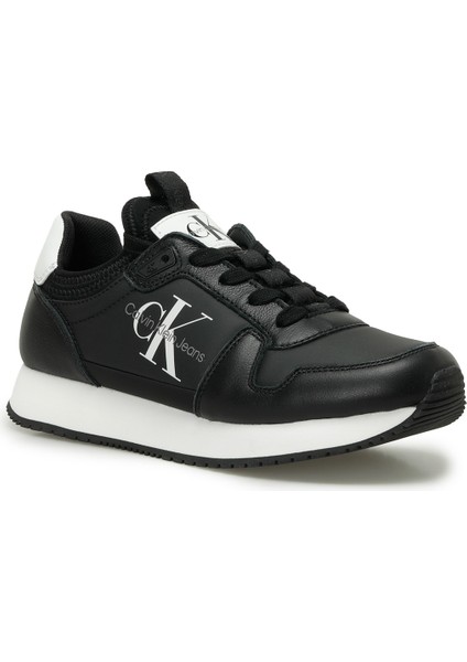 RUNNER SOCK LACEUP ML LTH Siyah Kadın Sneaker