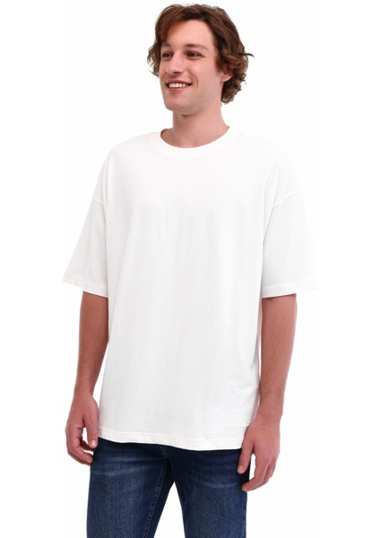 MB Ros 11HS113 5pr Ekru Erkek Kısa Kol T-Shirt