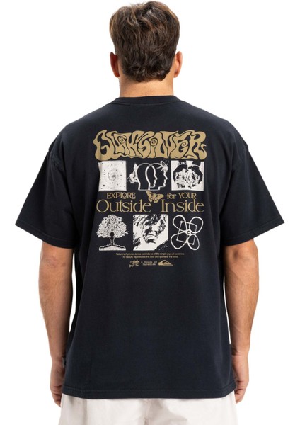 HW OUTSIDE INSIDE SS Siyah Erkek Kısa Kol T-Shirt