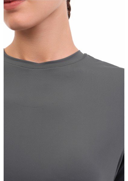 WL 11UUR24DP3300 YOG 5PR Gri Kadın Kısa Kol T-Shirt