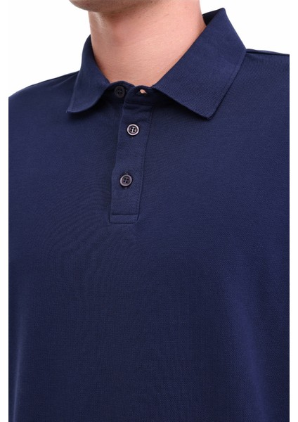 MB SN329 Ukol Polo 5pr Lacivert Erkek Uzun Kol T-Shirt