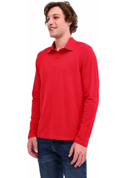 MB SN329 Ukol Polo 5pr Bordo Erkek Uzun Kol T-Shirt