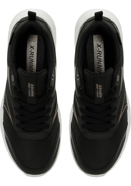 102016445 Quıck Run PU Siyah-Karamel Kadın Spor Ayakkabı