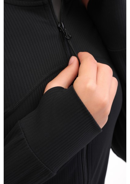 Wl 63S-QFY-SW11 5pr Siyah Kadın Eşofman Üstü