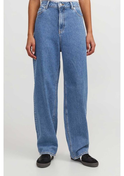 JXERIN BAGGY MW JEANS EX Mavi Kadın Jean Pantolon