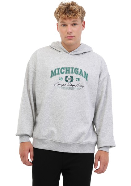 ML ADE 16BLO-04 5PR GRI MELANJ Erkek Sweatshirt