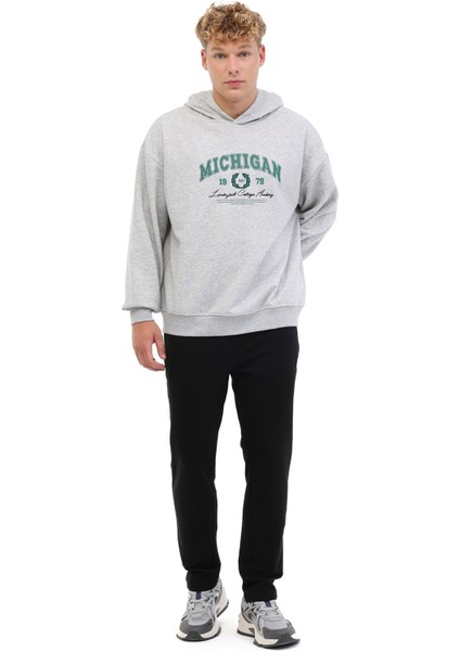 ML ADE 16BLO-04 5PR GRI MELANJ Erkek Sweatshirt