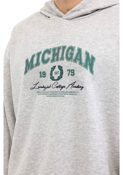 ML ADE 16BLO-04 5PR GRI MELANJ Erkek Sweatshirt