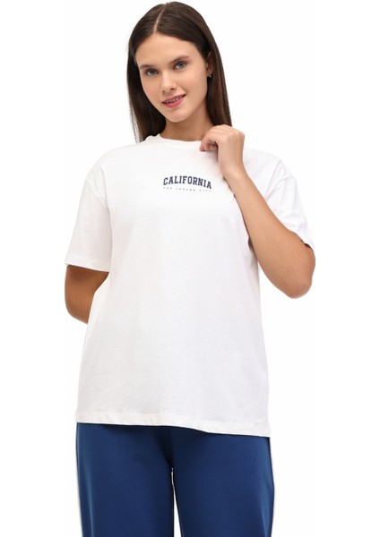 Wl 11BUD BTS-K16 5pr Ekru Kadın Kısa Kol T-Shirt