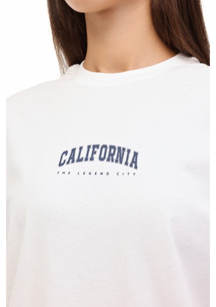 Wl 11BUD BTS-K16 5pr Ekru Kadın Kısa Kol T-Shirt