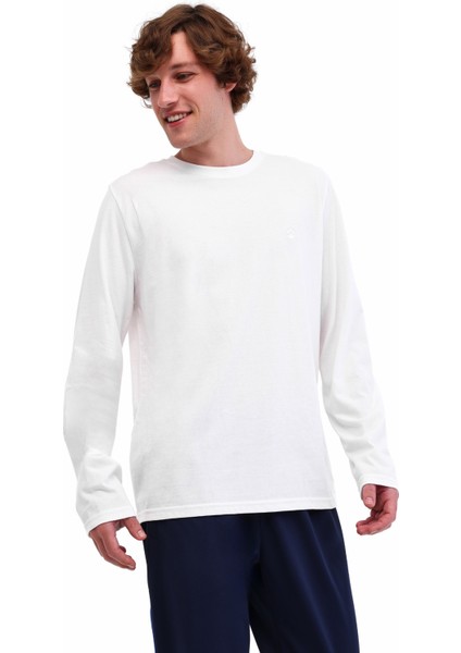 MB Loen 14LJK-130-33 5pr Beyaz Erkek Uzun Kol T-Shirt