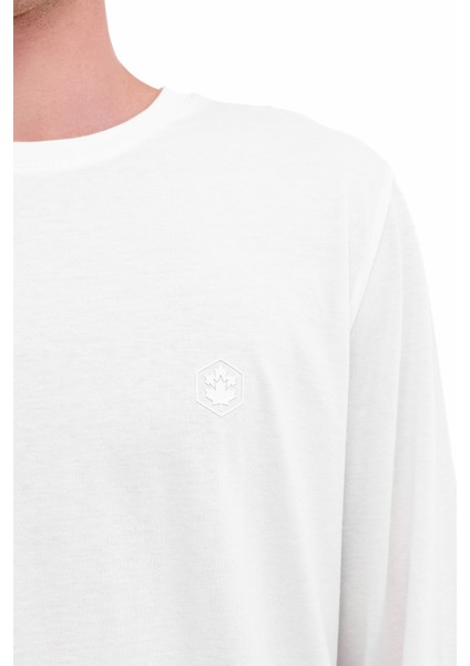 MB Loen 14LJK-130-33 5pr Beyaz Erkek Uzun Kol T-Shirt