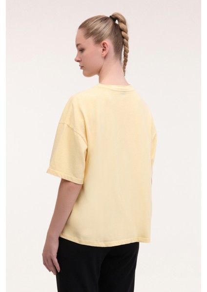 Wl Gale 11SY788 5fx Sarı Kadın Kısa Kol T-Shirt