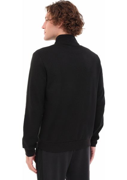 5W MB BS47 Hzip Sw 5pr Yari Fermuar Sweat Siyah Erkek Sweatshirt