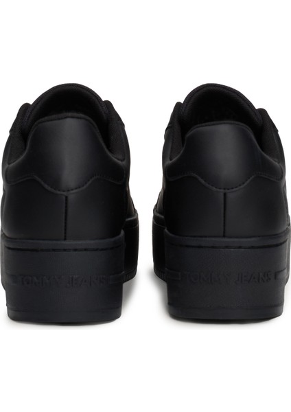 Kadın Marka Logolu Platform Topuklu Şık Görünüşlü Gündelik Kullanıma Uygun Siyah Sneaker EN0EN02518-BDS
