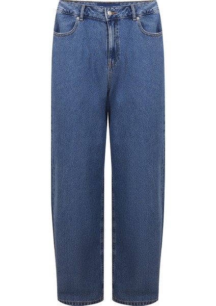 JXERIN BAGGY MW JEANS EX Mavi Kadın Jean Pantolon