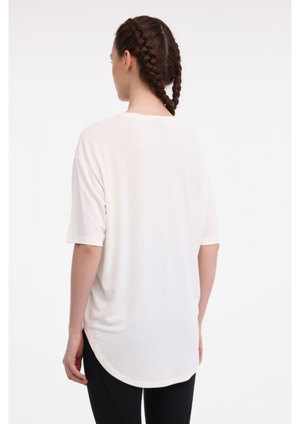 Wl Rosa 11LYG15 5fx Ekru Kadın Kısa Kol T-Shirt