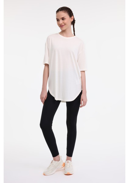 Wl Rosa 11LYG15 5fx Ekru Kadın Kısa Kol T-Shirt