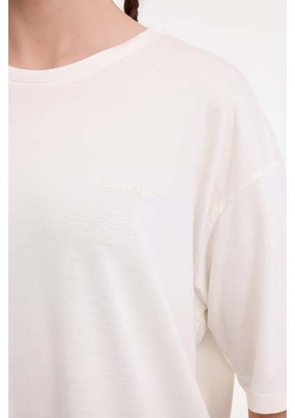 Wl Rosa 11LYG15 5fx Ekru Kadın Kısa Kol T-Shirt