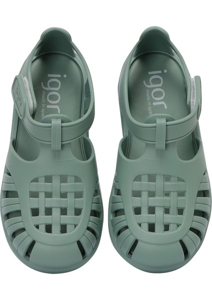 TOBBY SOLID Yeşil Unisex Çocuk Düz Sandalet