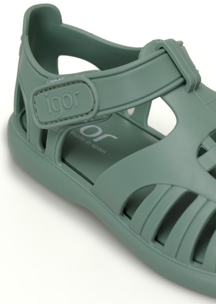 TOBBY SOLID Yeşil Unisex Çocuk Düz Sandalet