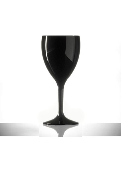 Kırılmaz Şarap Kadehi 24'lü Siyah 255ML