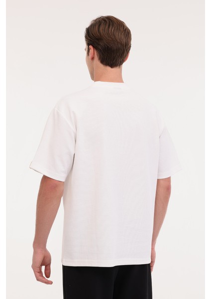 ml Neck 11BS60 5fx Ekru Erkek Kısa Kol T-Shirt