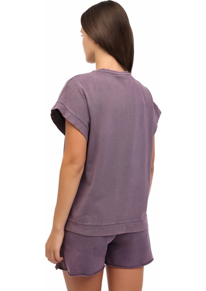 Wl Else 11SY783 5fx Mor Kadın Kısa Kol T-Shirt